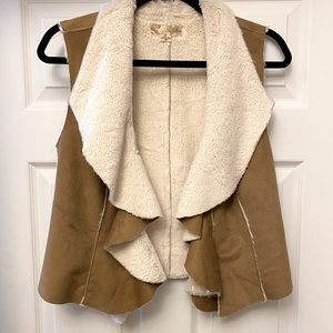 Faux suede vest.